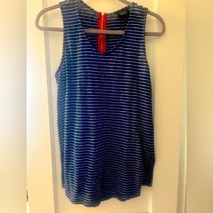 Anthropologie W5 Navy Striped Swing Tank Top Large